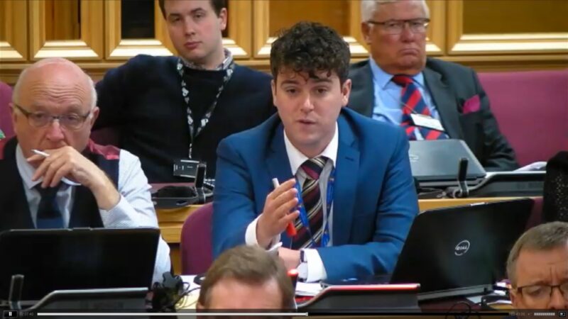 Matthew in the Council Chamber